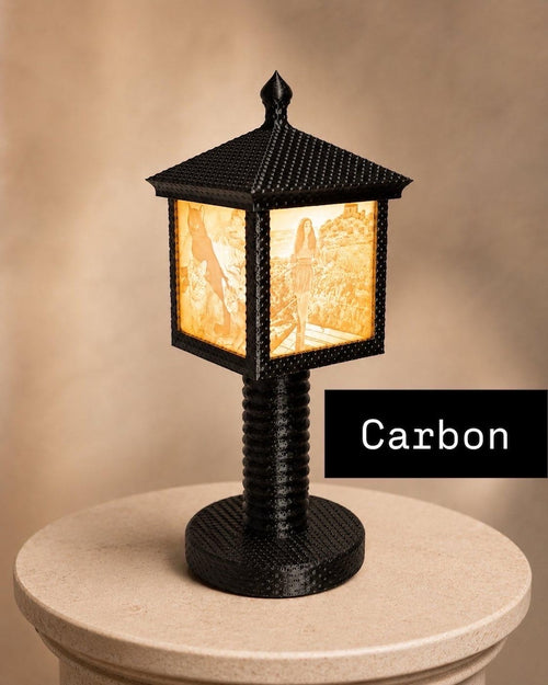 Lámpara Lúmina acabado Carbon negro fibra de carbono